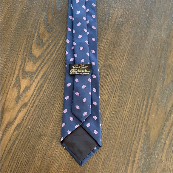 Robert Talbott Navy Paisley Silk Italian Tie - Picture 5 of 7